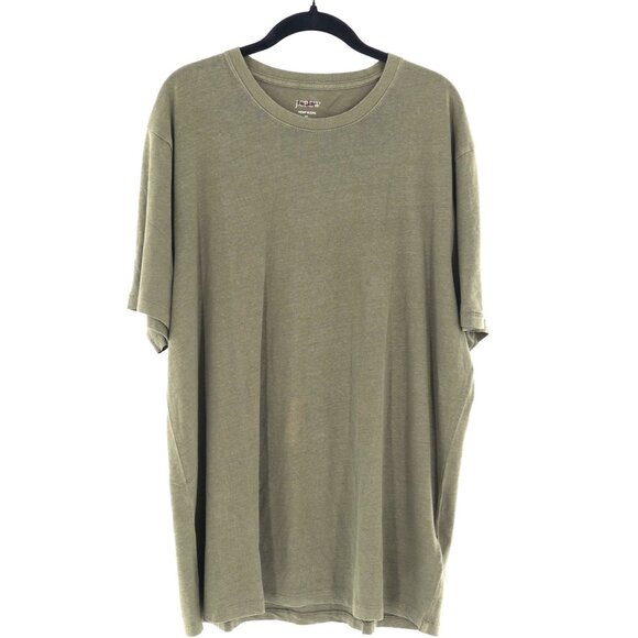 J. Crew Tall Hemp Organic Cotton Tee Mens TXL Green Eclectic Grandpa Vintage NWD - Picture 1 of 8